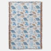 繊細な離れ霜で覆われた冬 スローブランケット (正面縦)