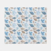 繊細な離れ霜で覆われた冬 フリースブランケット (正面(横))