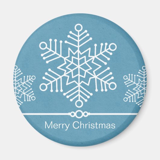 繊細な雪のクリスマスマグネット マグネット (正面)