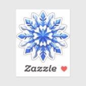 繊細な雪の結晶デザイン シール (シート)