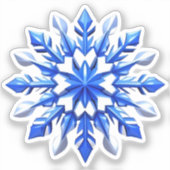 繊細な雪の結晶デザイン シール (正面)