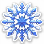 繊細な雪の結晶デザイン シール (正面)