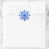 繊細な雪の結晶デザイン ラウンドシール (バッグ)