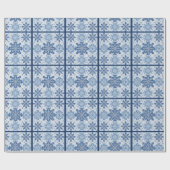 繊細な雪の結晶模様 ラッピングペーパー (フラット)