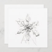 繊細な雪の結晶 招待状 (正面/裏面)