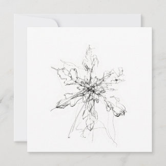 繊細な雪の結晶 招待状