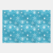 繊細な雪片パターン ラッピングペーパーシート (正面3)