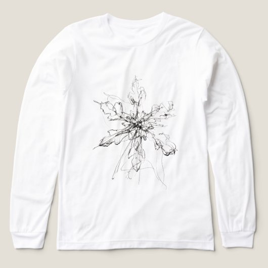 繊細な雪独身の片 トライブレンドTシャツ (デザイン正面)