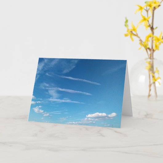 繊細な雲 カード (黄色い花)