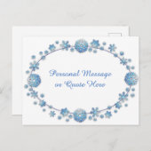 繊細な青い星のメッセージカード(個人メッセージまたは引用文付き) ポストカード (正面/裏面)