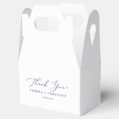 繊細な青い書道感謝お願い箱 フェイバーボックス (オープン)