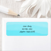 繊細な青い波 ラベル (インサイチュ)