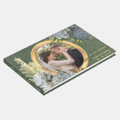 繊細な青い色合いの南アフリカの多肉植物のウェディング ゲストブック (コーナー)