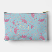 繊細な青い花と弓 アクセサリーポーチ (裏面)