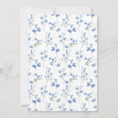 繊細な青い花と蝶の招待状 招待状 (裏面)