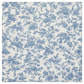 繊細な青い花柄のトワル模様 ファブリック (見本)