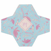 繊細な青い花模様と弓 サッカーボール (フラット)