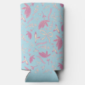 繊細な青い花模様と弓 スリム缶クーラー (裏面)