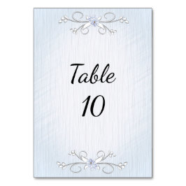 繊細な青のテーブルナンバー テーブルナンバー