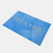 繊細な青の層 ドアマット (アングル)