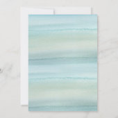 繊細な青 | 水彩フローラベビー散布 招待状 (裏面)