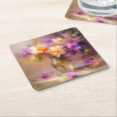 繊細な静物生活 スクエアペーパーコースター (アングル)