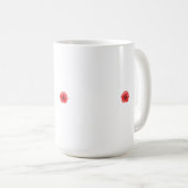 繊細な鮮やか花びらと赤いケシの花 コーヒーマグカップ (正面右)