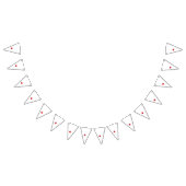 繊細な鮮やか花びらと赤いケシの花 バンティングフラッグ (全)