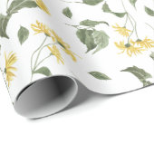 繊細な黄色い野花 ラッピングペーパー (ロールコーナー)