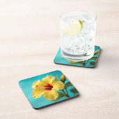 繊細な黄色のハイビスカス コースター (右側)