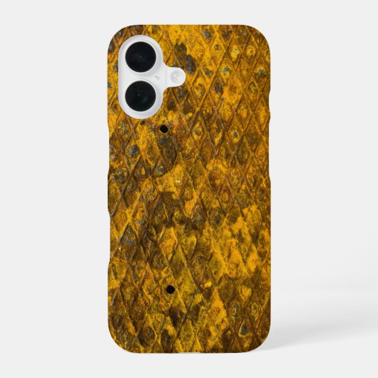 繊細な黄色の模様 iPhone 16ケース (裏面)