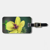 繊細な黄色の野パーソナライズされた花 ラゲッジタグ (正面横)