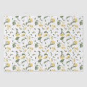 繊細な黄色の野生の花のラッピング紙 薄葉紙 (正面)