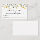 繊細な黄色の野生の花はいくつかを推測キス エンクロージャーカード (正面/裏面)