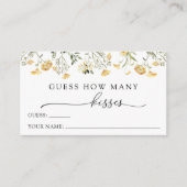 繊細な黄色の野生の花はいくつかを推測キス エンクロージャーカード (正面)