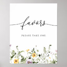 繊細な黄色の野花の好意サイン