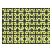 繊細な黄色の野花の抽象芸術アート テーブルクロス (正面(横))