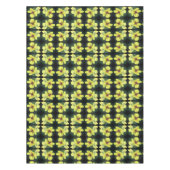 繊細な黄色の野花の抽象芸術アート テーブルクロス (正面)