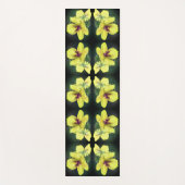 繊細な黄色の野花の抽象芸術アート ヨガマット (正面)