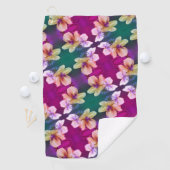 繊細な黄色の野花抽象芸術アートパターン ゴルフタオル (インサイチュ)