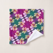 繊細な黄色の野花抽象芸術アートパターン バスタオルセット (ウォッシュタオル)