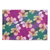 繊細な黄色の野花抽象芸術アートパターン 枕カバー (裏面)