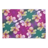 繊細な黄色の野花抽象芸術アートパターン 枕カバー (正面)