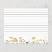 繊細な黄色の野草のブライダルシャワー (裏面)