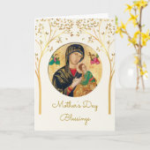 繊細な黄金の木正統の母の日のカード カード (黄色い花)