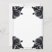 繊細な黒いバラ　ぼろぼろのシャワー 招待状 (裏面)