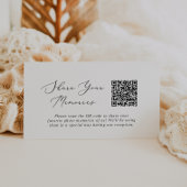 繊細な黒い写真の思い出QRコード結婚ズ エンクロージャーカード