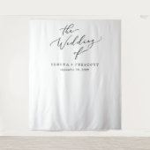 繊細な黒い書結婚跡の背景 タペストリー (正面)