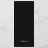 繊細な黒い書結婚跡 メニュー (裏面)