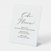 繊細な黒い書結婚道のケーキ味 台座サイン (正面)